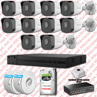 Hilook İp Kamera Seti 1080p Fullhd 10 Güvenlik Kamerası